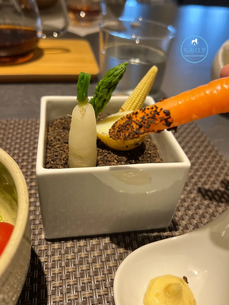金谷リゾート箱根 朝食野菜の演出