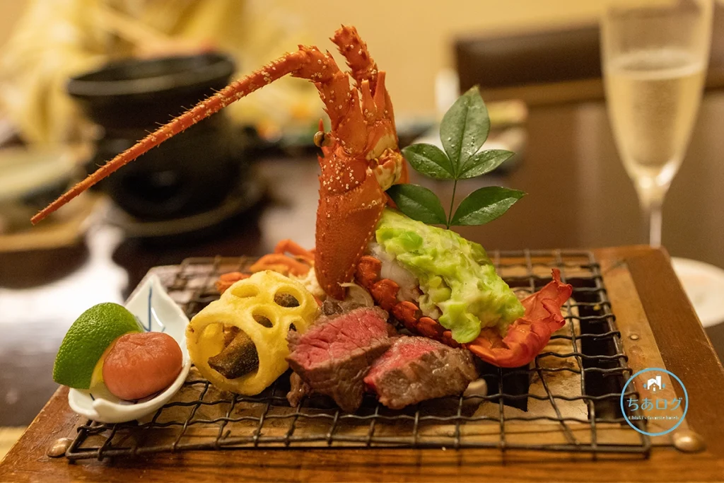 秀峰閣湖月 夕食 焼物