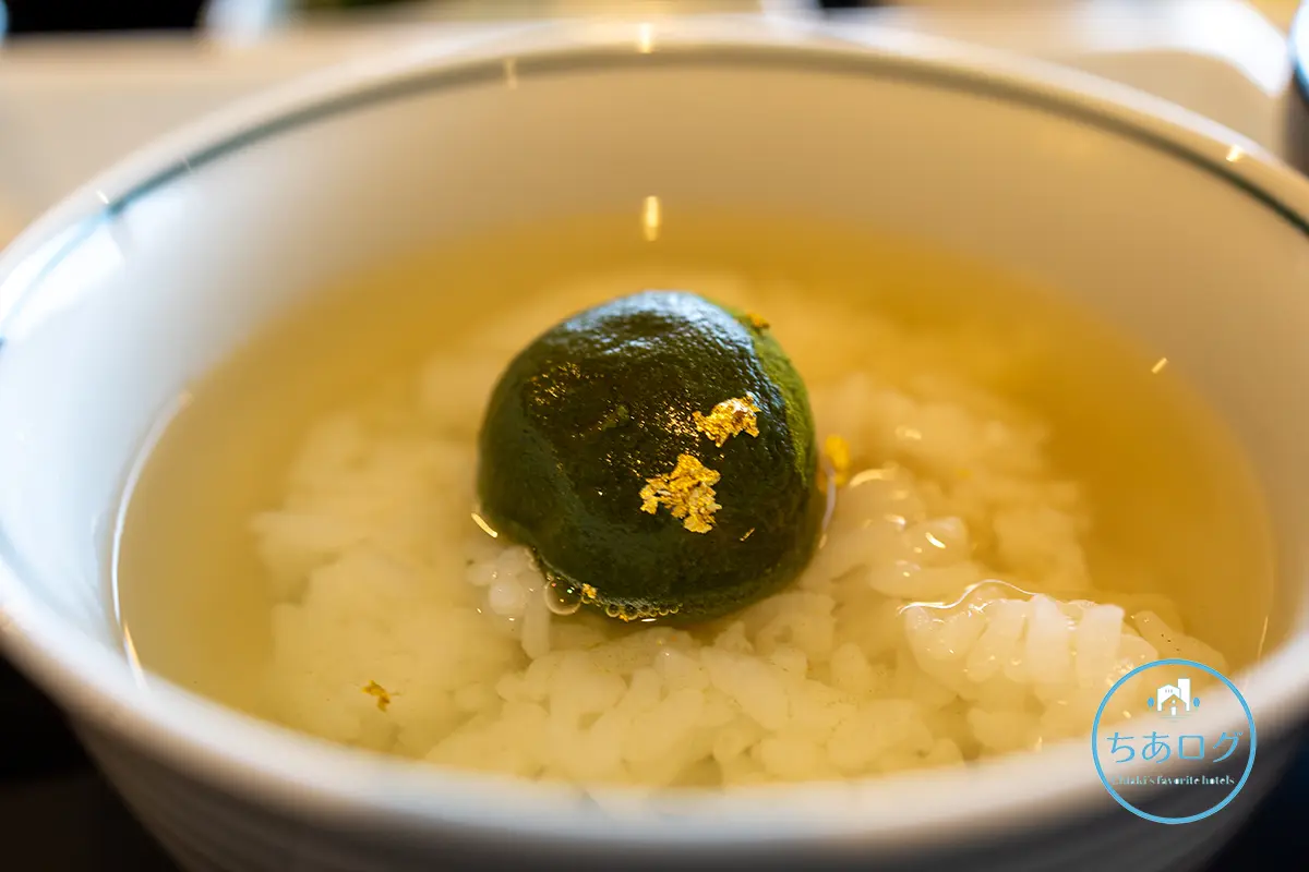 ふたり木もれ陽 朝食 鰹玉のお茶漬け