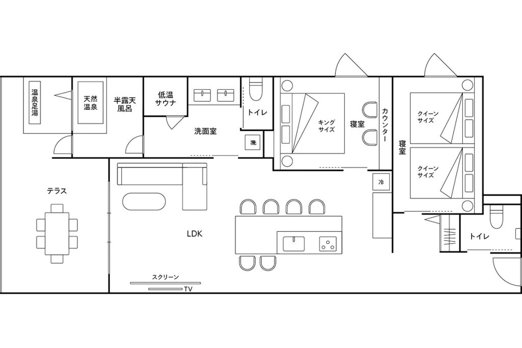 楽天ステイテラス箱根小涌谷Ctypeの間取り