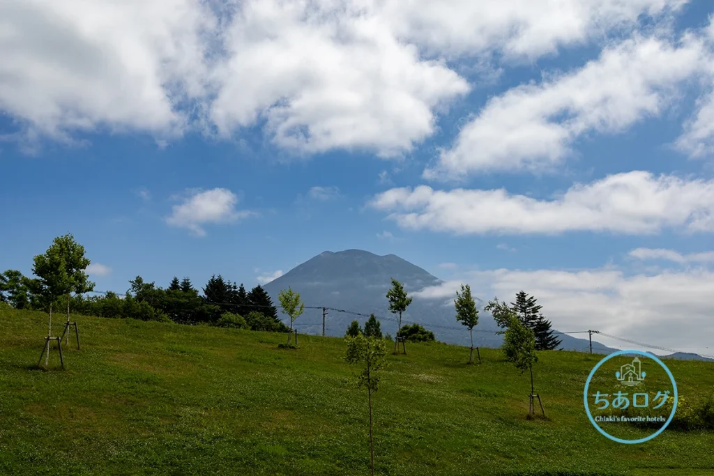 楽 水山のお部屋から見えた羊蹄山