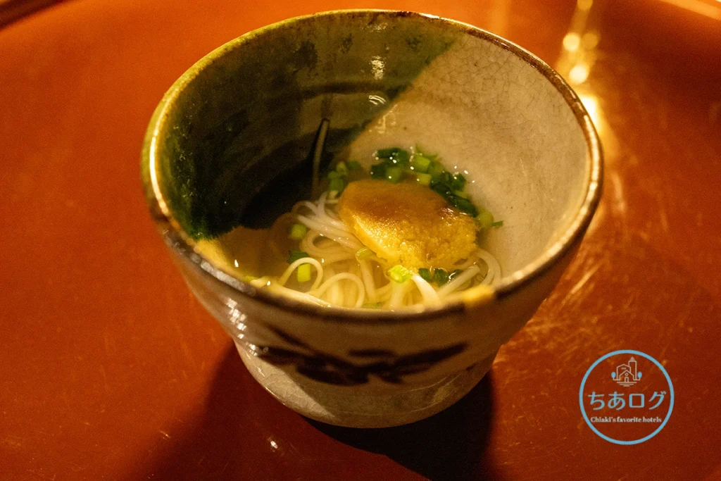 BOSCAGE Kariyaの夕食 蛤出汁の素麺