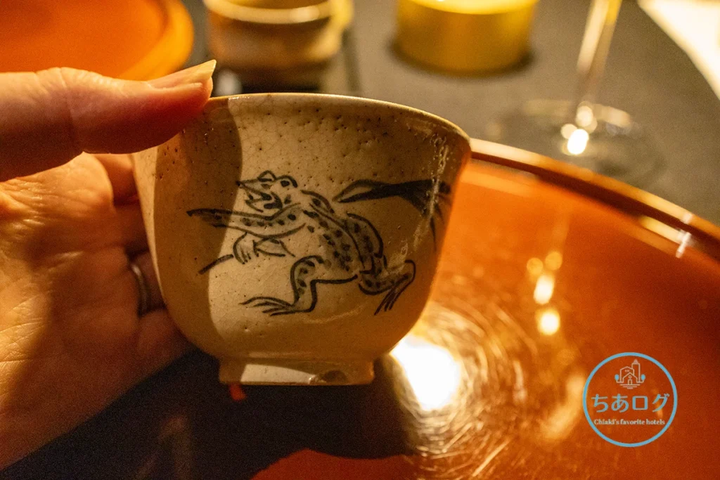 BOSCAGE Kariyaの夕食 鳥獣戯画の器