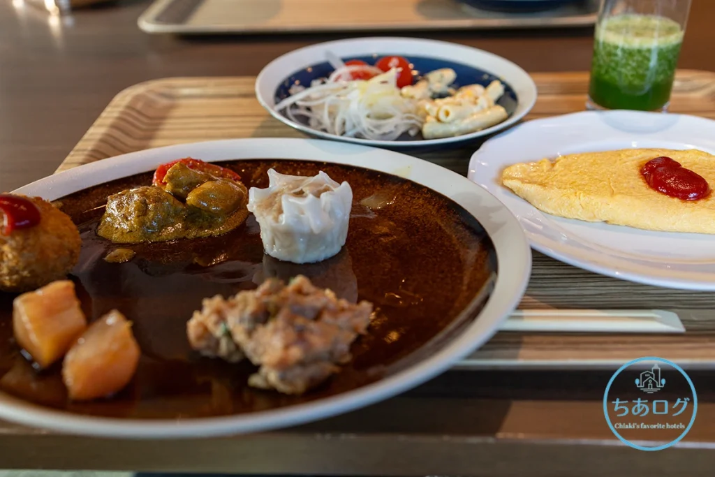 鴨川館 朝食ビュッフェ　盛り付け例