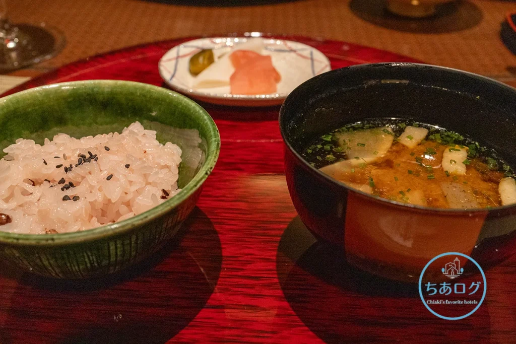 鴨川館 よしだや 夕食　食事・止め椀