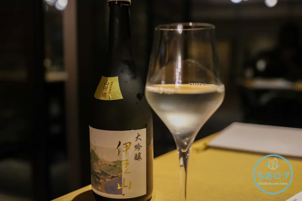 熱海・伊豆山 佳ら久「六つ喜」夕食で楽しむ地酒、大吟醸「伊豆山」