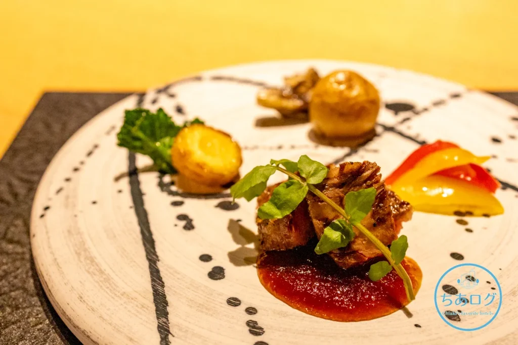 伊豆山 佳ら久「六つ喜」夕食のメイン、黒毛和牛グリル