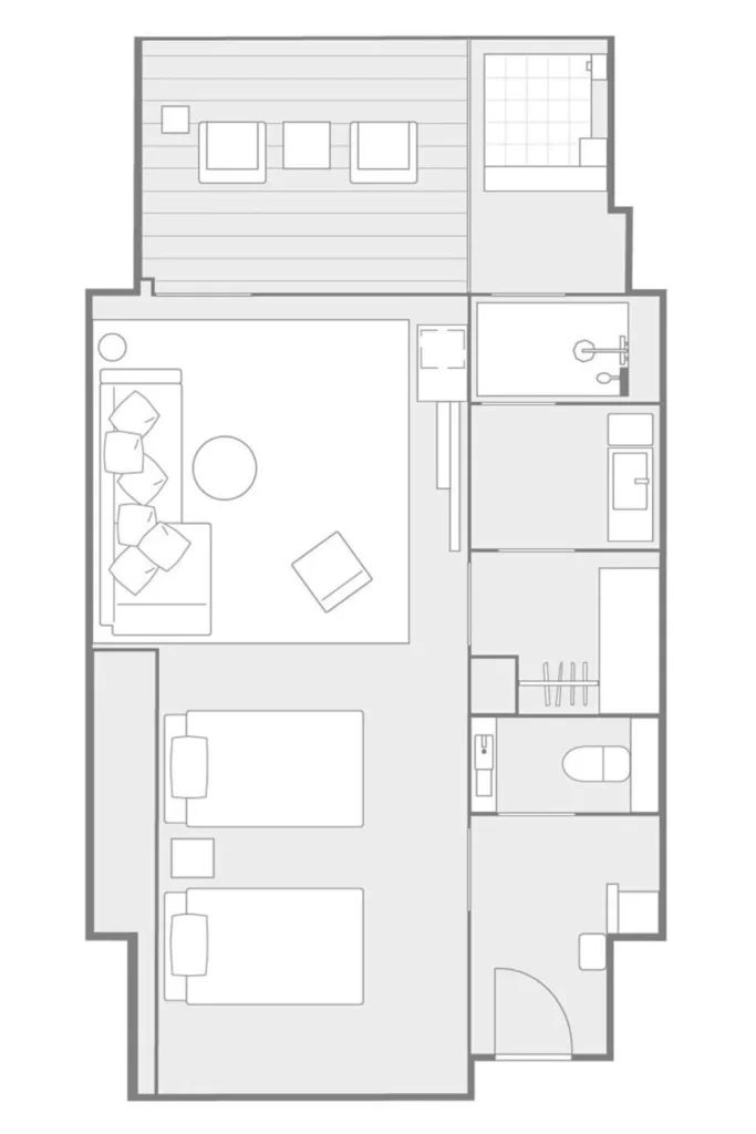 伊豆山佳ら久　佳ら久ルームの間取り図