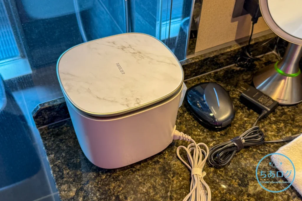 伊豆山佳ら久　佳ら久ルームのナノスチーマーとバイタリフトかっさ