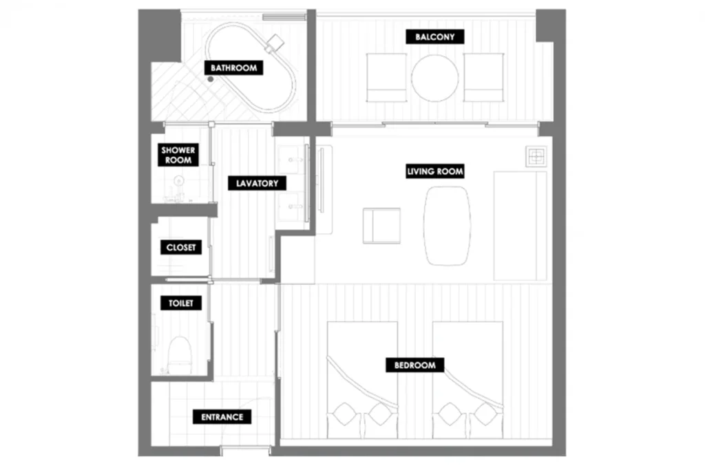 THE KEY HIGHLAND NASU スイートtypeAの間取り図