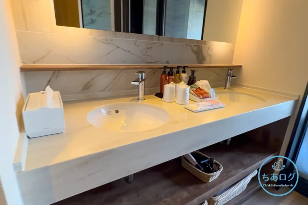 THE KEY HIGHLAND NASUスイートtype Aのダブルシンクの洗面所